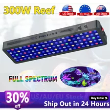 Aquarium Light 300W Full Spectrum Fish Coral Reef Lights for 42" Saltwater Tank