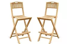 Windsor's Genuine Grade A Teak Folding Counter Chair(5" Lower then Bar) Set of 2