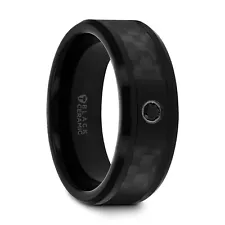 Thorsten ABERDEEN | Men Tungsten Ring with Black Diamond