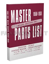 1950 1951 Willys Parts Book Jeepster Jeep Pickup Station Wagon Sedan Delivery