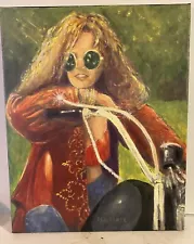 Janis Joplin Original Art Acrylic On Canvas Painting Artist: Del Ponte