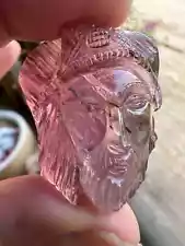 128 ct Pink TOURMALINE carving