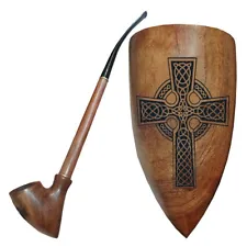 13.2" long tobacco pipe CHURCHWARDEN | pipes - (33cm) Celtic Cross