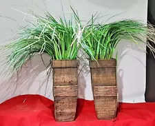 Artificial Long Grass Bush Plants Home Garden Landscape With Vases