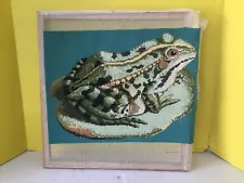 EHRMAN KAFFE FASSETT LILY PAD FROG TAPESTRY NEEDLEPOINT - "RARE" "RETIRED"