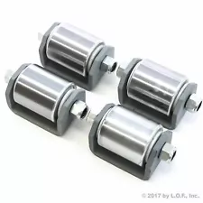 4 Weld On Heavy Duty Steel Micro Mini 2" Roller for Trailers with Grease Fitting