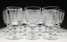 Pristine Set of 12 Waterford Crystal Hibernia Cut Water Goblets Glasses Wine