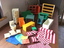 Vintage Ikea Doll House Furniture Lot - VGC 14 Pieces + Soft Furnishings