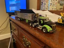 Custom Painted 1/50 Kenworth T880 Black And Green With East Dump Trailer