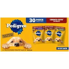 Pedigree Choice Cuts in Gravy Chicken and Beef Adult Wet Dog Food, 3.5oz/30ct