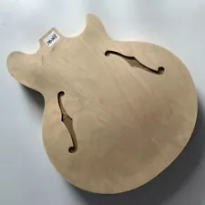 Unfinished Semi Hollow Jazz Bass Guitar Maple Body DIY Project