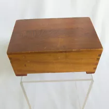 Small Vintage Wooden Box Dovetailed Home Decor Gift Box