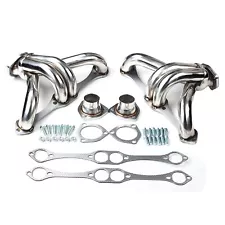 Exhaust Headers For CHEVY SBC SMALL BLOCK V8 HUGGER SHORTY STAINLESS STEEL T304