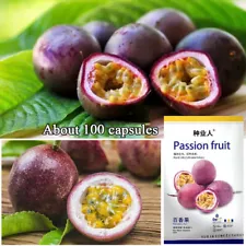 PURPLE PASSION FRUIT FLOWER SEEDS Granadilla Passiflora edulis Garden Vine Plant