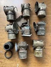 Lot Of Carbide Lamps Miners Auto Lite Justrite Maple City Lamp Brass Head Torch