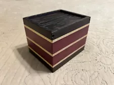 Sideloading Pinstripe Wooden Deck Box by Aaron Cain (Purpleheart/Maple/Wenge)