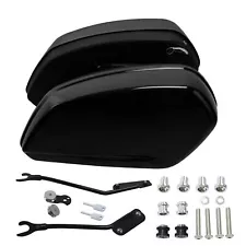 Vivid Black Hard Saddlebag Docking Kit Fit For Harley Sport Glide FLSB 2018-2024 (For: 2019 Sport Glide)