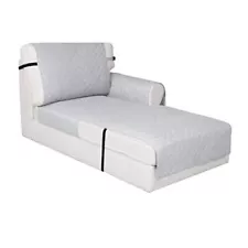 Reversible Chaise Lounge Couch Medium Lounge Chaise Light Gray/Light Gray