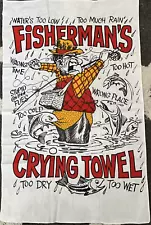 Vintage Fisherman’s Crying Towel 26" x 17"