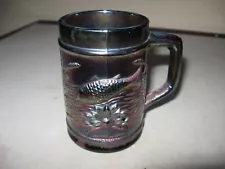 Antique Dugan Carnival Glass Fisherman's Mug Amethyst Color