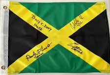 Cool Runnings Movie Jamaica Bobsled Official Cast signed Flag 18"X11"