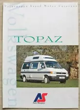 VOLKSWAGEN VW TRANSPORTER TOPAZ MOTOR CARAVAN AUTO SLEEPERS Sales Brochure c1996