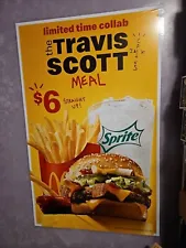 Travis Scott McDonald's Meal Poster 2020 Authentic