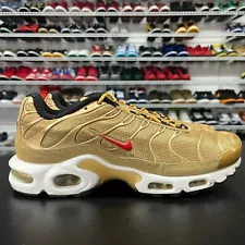 Nike Air Max Plus TN 1 Tuned Air Metallic Gold/Red 903827-700 Men’s Size 10