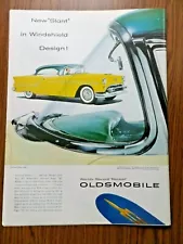 1954 Oldsmobile Super 88 Holiday Coupe Ad New Slant in Windshield Design