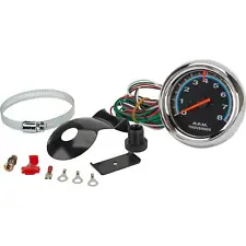 3-1/2" Chrome Electric Tachometer Kit 8K RPM - Perfect for Hot Rods