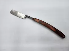 old fashioned straight razor rich grain wood handle 5.5 inches closed wf 1048