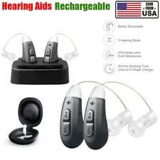 Sales Rechargeable BTE Hearing Aids Ear Sound Amplifier For Unisex Elderly US