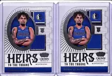 (2) Lot 2023-24 Crown Royale Dereck Lively II Heirs Throne Jersey Rookie #HT-LIV