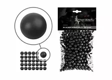 Wearable4U .68 Cal Reusable Black Rubber Balls for Paintball Gun 100 pack