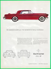 1955 LINCOLN CONTINENTAL MARK II AUTOMOBILE AD ~ Ford Motor Co.