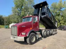 2002 Kenworth T800 5/A 19.5 yd Dump Truck CAT C-12 Diesel 8 Spd A/C Tarp bidadoo