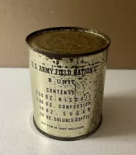 1942 Field Ration C With Key - Ration / MRE