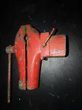 Unmarked SWIVEL POST VISE 50lb Blacksmith w/ Pipe Jaws Vintage