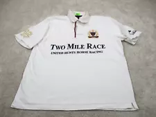 Brooks Brothers Polo Shirt Mens XL Two Mile Race Horse Racing Equestrian Golf *