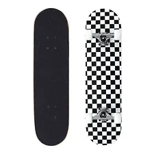 Complete Skateboard 31"x 8" for Kids Teens Adults, 7 Layer Maple Double Kick Dec