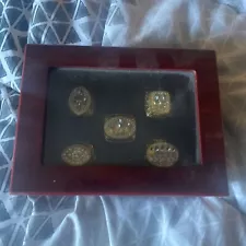 San Francisco 49ers 5pc Replica Super Bowl Ring Set w/ Display Box