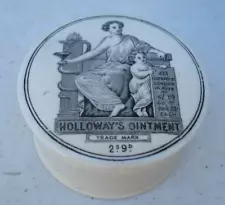 Antique, ca 1900-1910 Holloway's Ointment, LONDON pharmacy jar pot lid