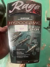 Rage Slipcam Hypodermic Mechanical 2"+ HUGE CUT Blade 100 Grain Broadhead Steel