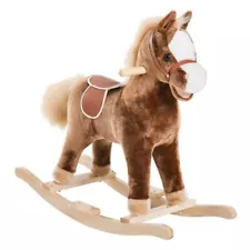 Rocking Horse Vintage For Kids Plush Toys With Sound For Girls Ride On Fun Games