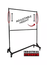 Industrial Strength Z Rack with Add-On Hangrail and Built-in Height Extensions