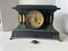 Antique Seth Thomas Adamantine 4 Column Mantle Clock