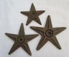 Rustic Wall STAR stars Rust Color 3pc set primitive barn star style NEW