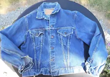 Vintage 1960's Big E Levi's Denim Jacket Size 44 Lot 557