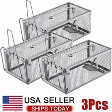 3Pack Live Humane Cage Trap For Squirrel Chipmunk Rat Mice Rodent Animal Catcher