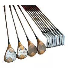 Vintage Burke PGA Punchiron Full set Woods and Irons, no Wedges - 12 clubs